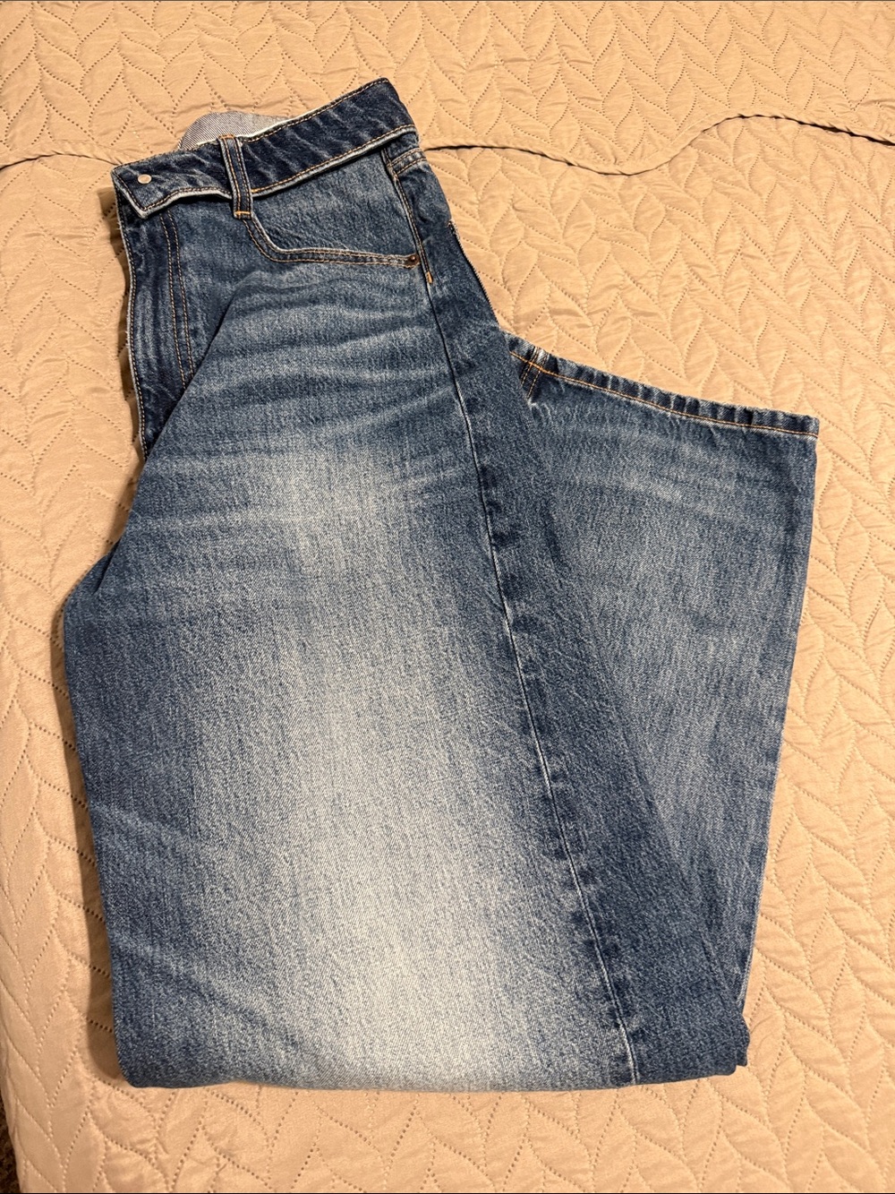 ZARA FOLDED DENIM JEANS